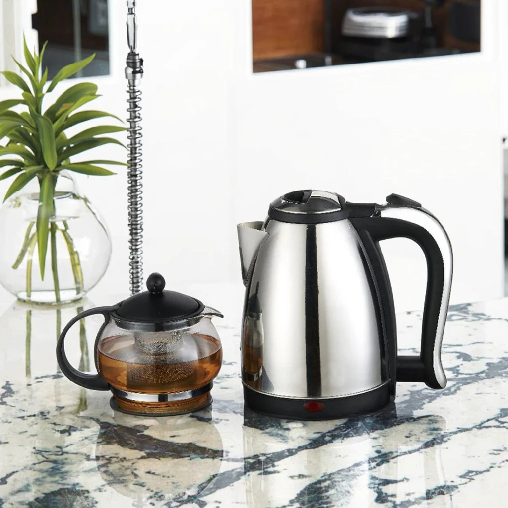 Household in Tea Kettle Set with Electric Tray, 1L Glass