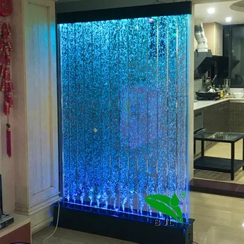 Custom Interior Decorative Acrylic Partition Wall Led Water Bubble Wall ...