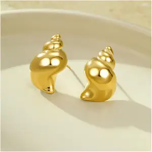 Earrings Design Conch Bohemia Artware Originality Retro Banquet Stainless Steel Earring Drop Post Diy Banquet Christmas