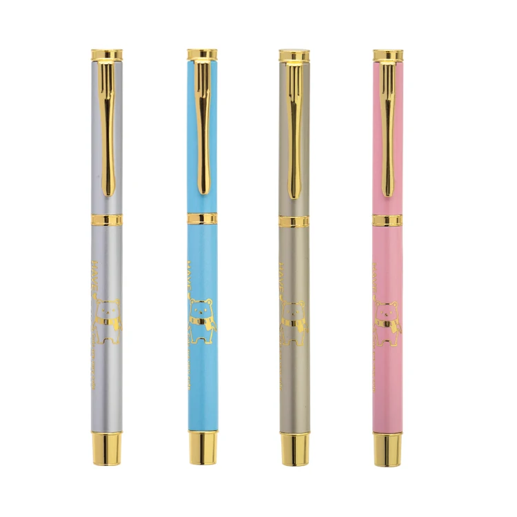 Elegant Silk Printing Carving Design Multi Colors Custom Logo CHREN Metal Fountain Pen