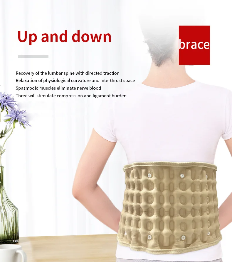 Inflatable Spinal Spine Back Belt Waist Support Brace