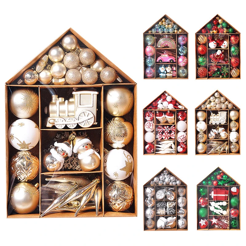 New Color Painting Christmas Tree Hanging Decoration Christmas Ball Set