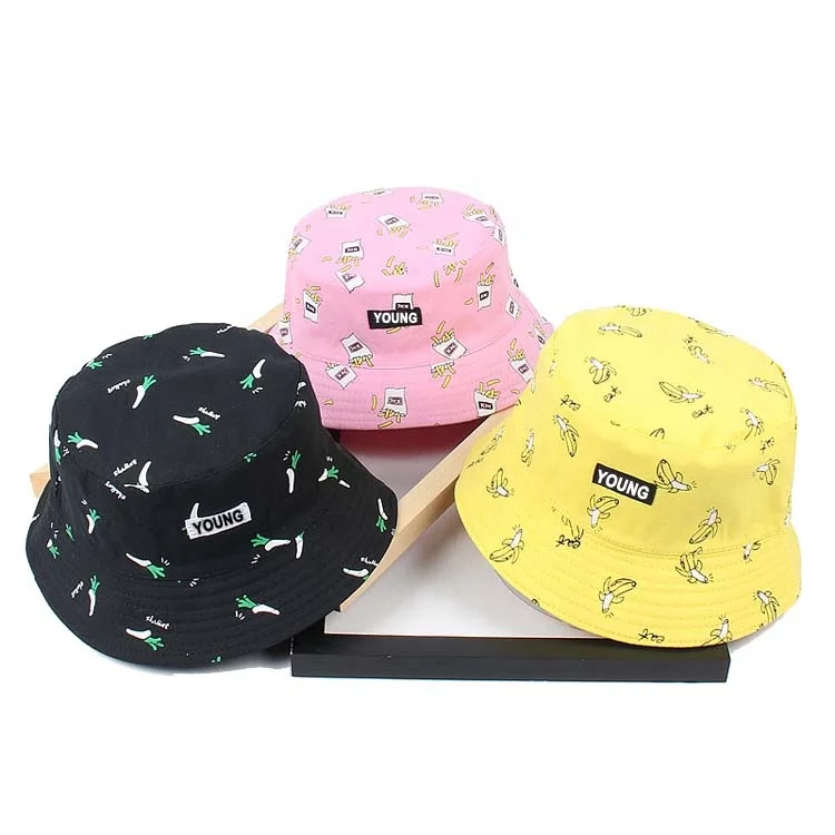 New Unisex Fashion Cap Women's Panama Hats Summer Cotton Bucket Hats Female Men Boy Beach AB Side Reversible Bucket Hat