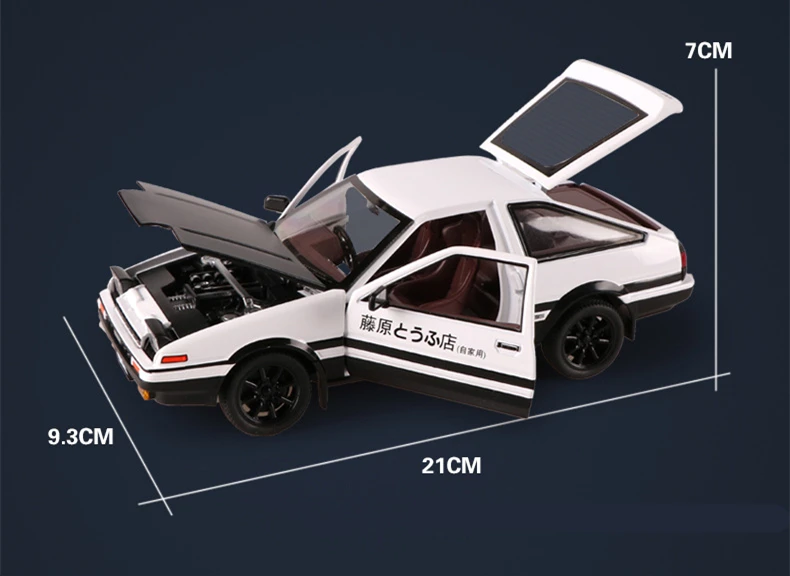 1:20 Toyota Initial D Ae86 Diecast Car Model Alloy Toy Vehicles Metal ...