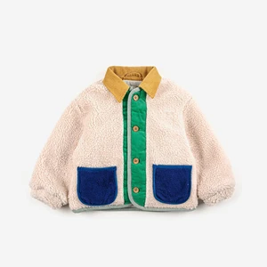 New Style Winter Adorable Toddler-sized Coat for Boys Multi Color  Woven  Fleece Jacket with Button Closure Kids Outwear