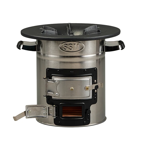 Portable Smokeless Wood Burning Camping Stove - Efficient, Modern