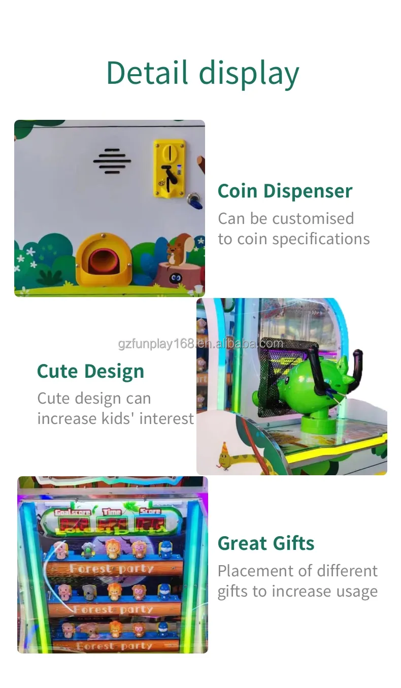 Fun Park Kids Ball Launcher New Design Coin-Operated Indoor Sport Amusement Game Machine Children's Plastic Ball Cannon Metal supplier