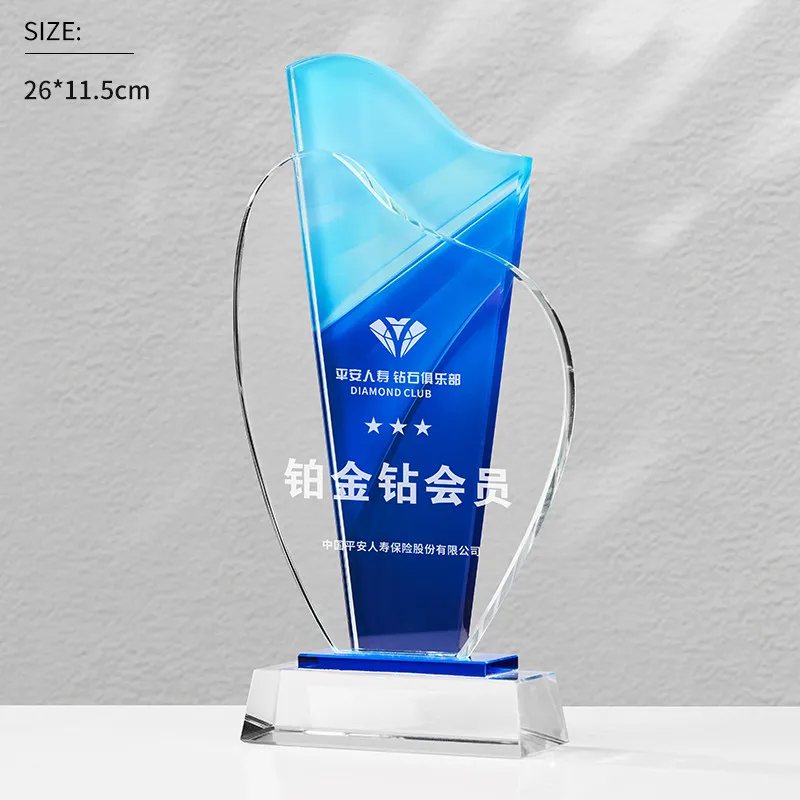 Wholesale customized top K9 crystal trophy awards with/out  base, shinning, exquisite