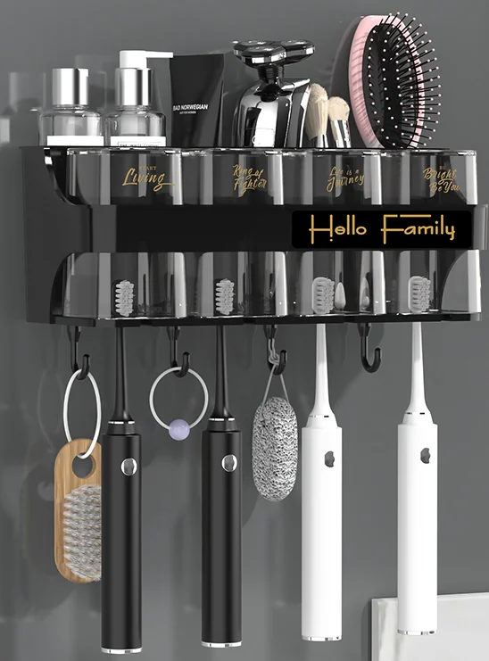 Настенный Автоматический Дозатор зубной пасты выжиматель держатель для зубных щеток в ванную комнату органайзер полоскания