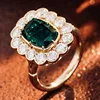14K yellow gold lab gemstone ring