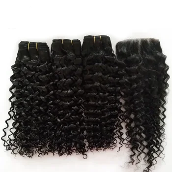 gold hair supplier virgin bundles and closure raw cambodian curly hair with closure frontal