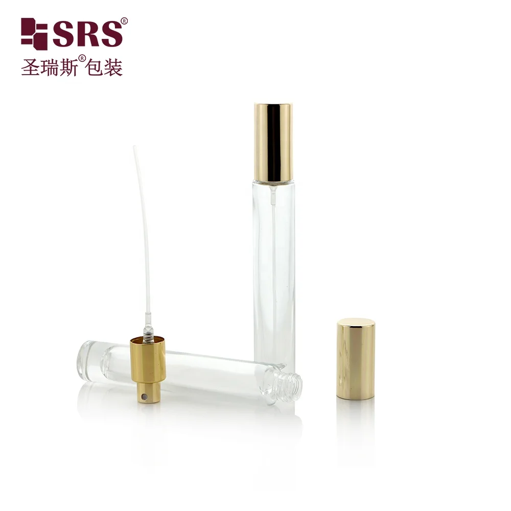 Thick Bottom 10ml Round Glass Perfume Skincare Packaging Bottle Empty Refillable Glass Spray Atomizer Bottle