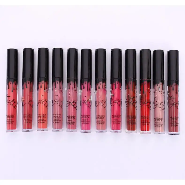 
 12 матовых бархатных органических блесков для губ, Подарочная коробка, набор жидких блесков для губ, стойкие Контейнеры Для Губ  