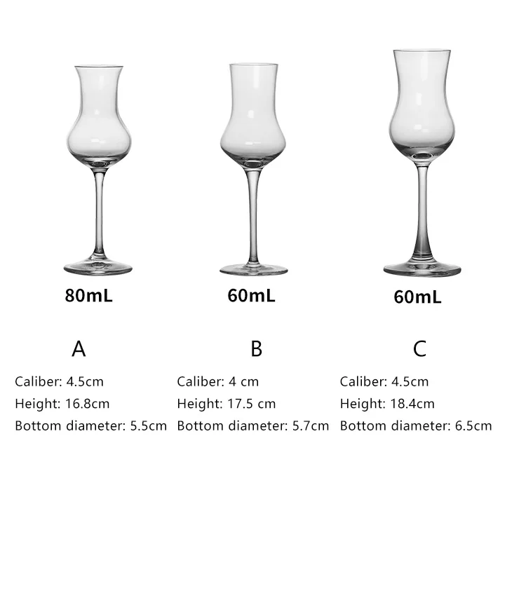 Mini Tall Whiskey Crystal Shot Glass Set Goblet Cup Vodka Tasting Champagne Whisky Red Wine Shot Glasses With Logo