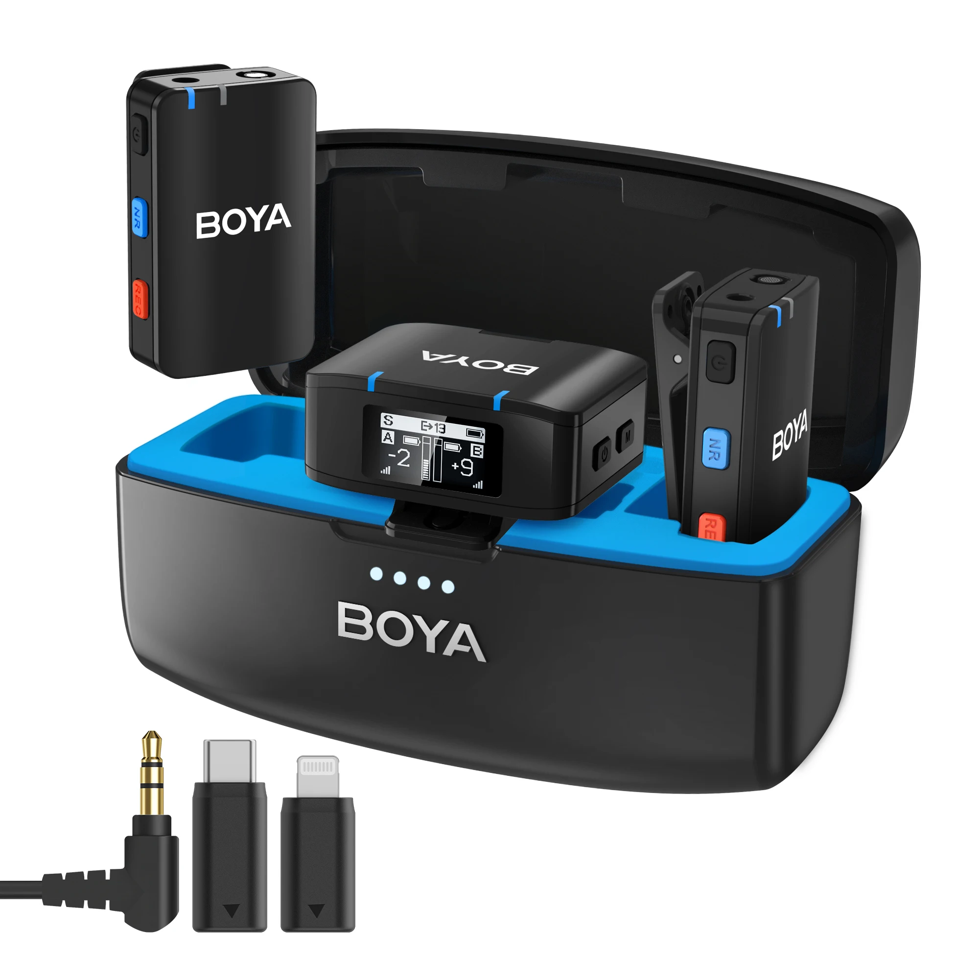 BOYAMIC Wireless Lavalier Microphone System with Professional ENC Studio Quality Audio for DSLR Camera iPhone Android PC