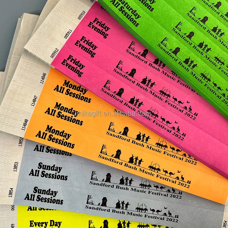 Tear Resistant Disposable Food Festival Events Waterproof Digital Print ...