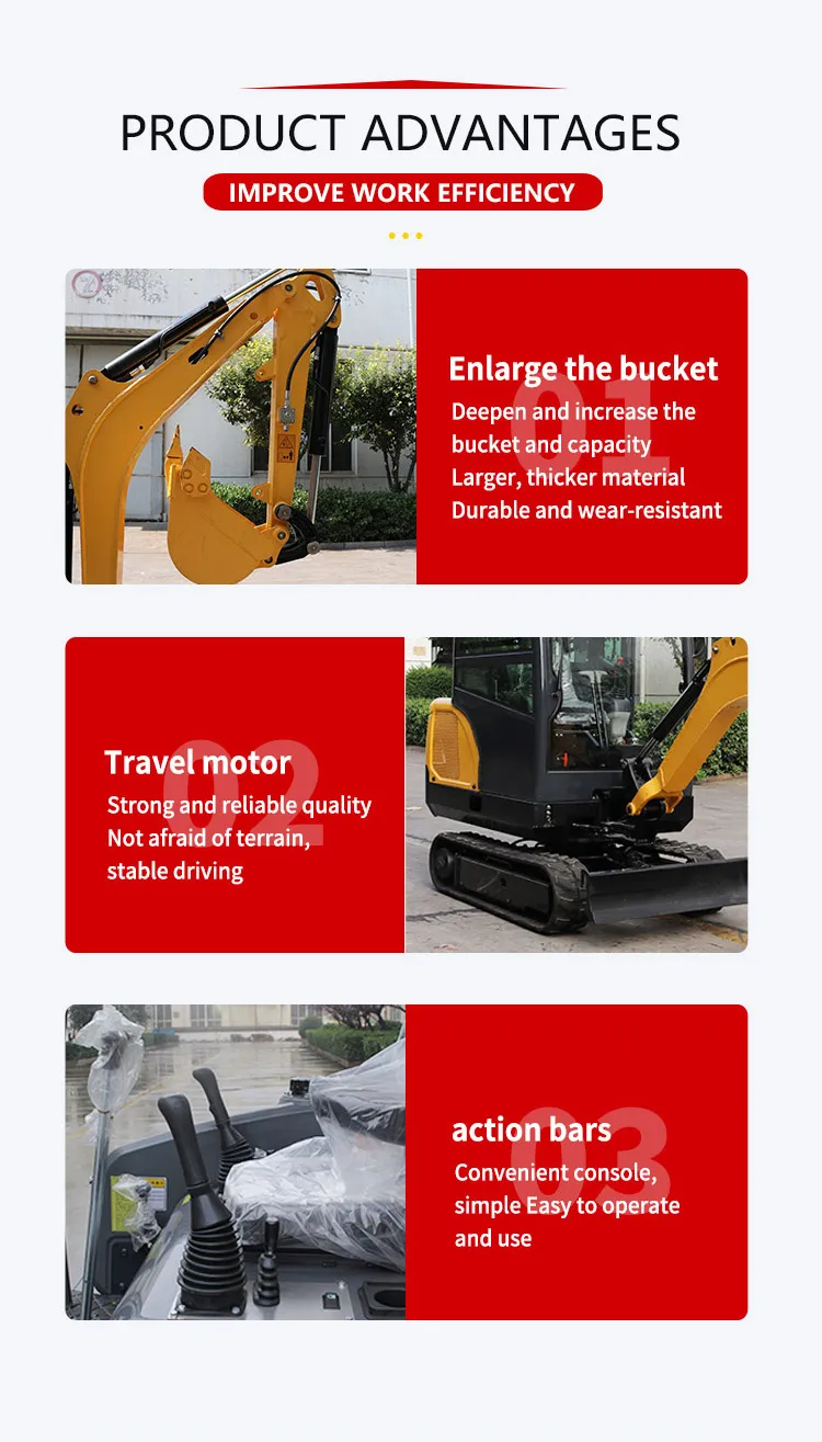 Chinese Mini Excavator Lu Xin Heavy Industry Production Of 1 Ton 2 Tons