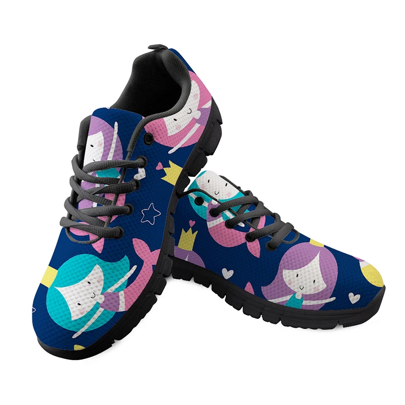 Милой русалкой Женские спортивные туфли мужские теннисные туфли для девочек-подростков, Повседневная модная обувь