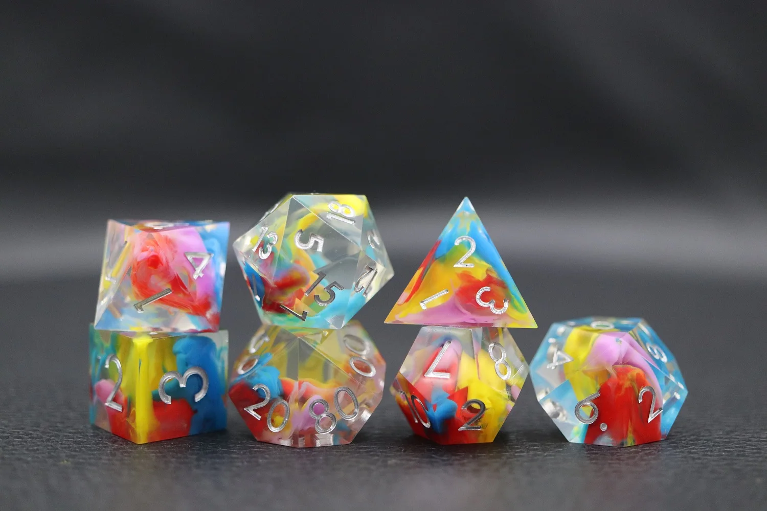 OEM Custom D20 Dragon Resin Dice for DND Games 16mm Multiple 4 Colour Vapor Coloured Dice supplier
