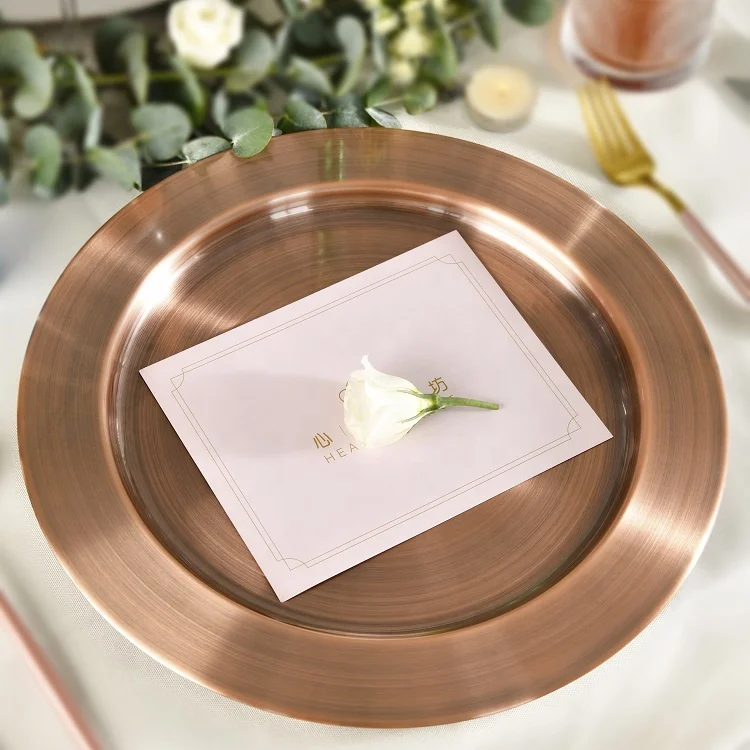 Diy Dollar Store Rose Gold Charger Plates Dollar Tree Rose Gold