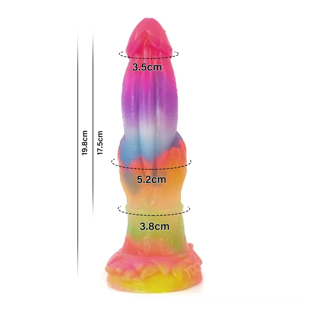 Colorful Alien Sex Dildo Female Masturbation Adult Sex Toy Soft Liquid  Silicone Alien Dildo