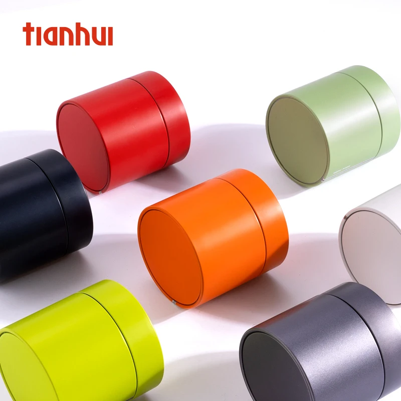 Tianhui Customized Design Round Airtight Tea Tin Canister Food Grade