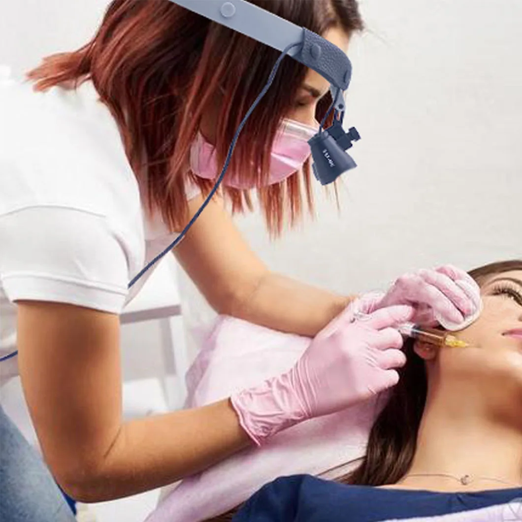 New Design Medical HD Headlight Galileo Glass-frame Type Headband Type Two-way Spiral Magnifier manufacture