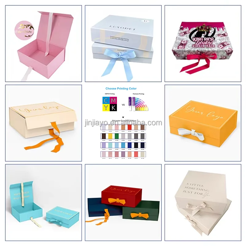 Customized Pink Folding Magnet Box for Shoes Clothing Perfumes Packaging Box Logo Custom Box Gift details