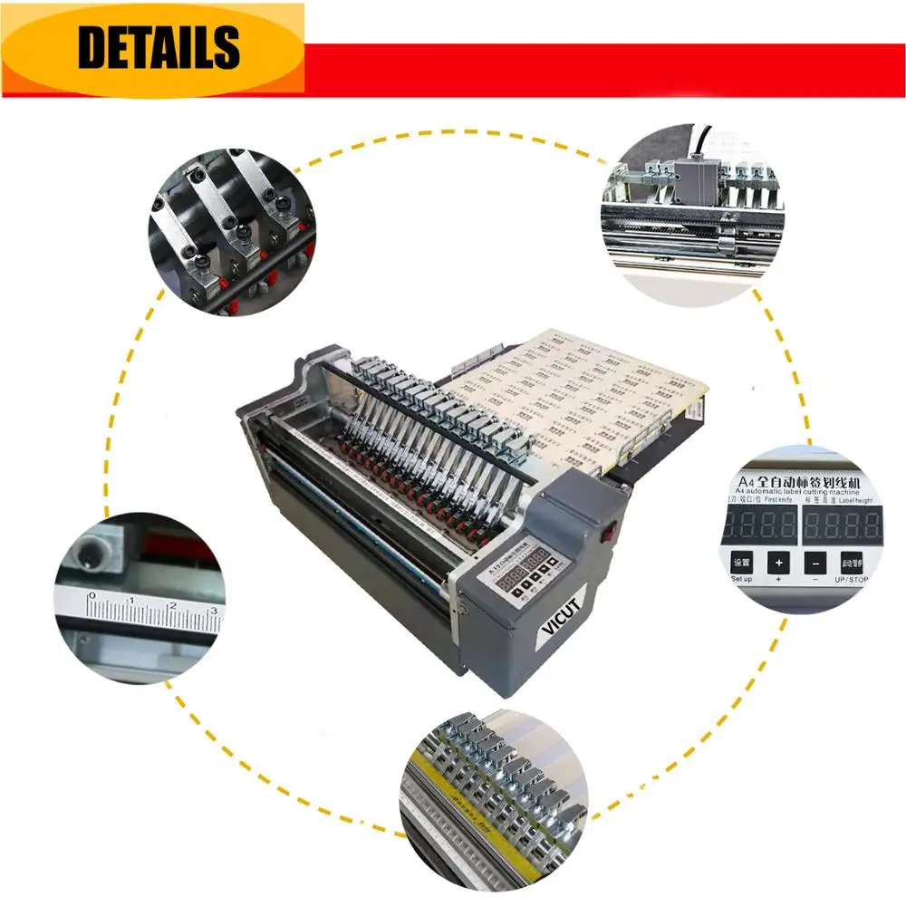 Paper Sticker Cutter Automatic Half Cutting Machine Guillotine Slitter Cutting Machine
