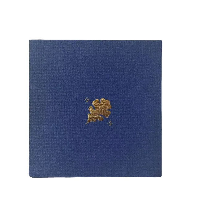 Navy blue airlaid paper napkins with gold  foil