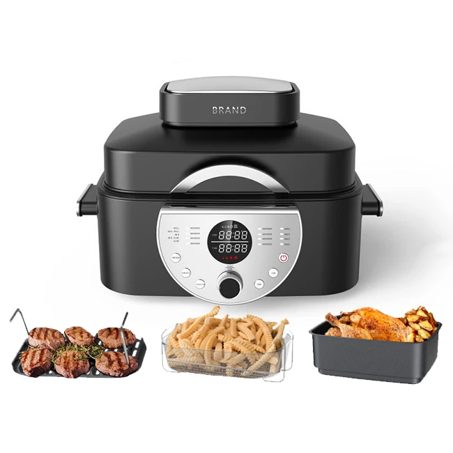 7-in-1 Smart Indoor Grill Air Fryer Combo Indoor Grill with Air