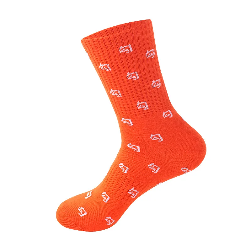 nike socks orange check