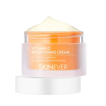 SKINEVER Organic Herbal Face Cream Vitamin C Sweet Orange Extract Non-Sticky Moisturizing Brightening Effect Skin Care Treatment