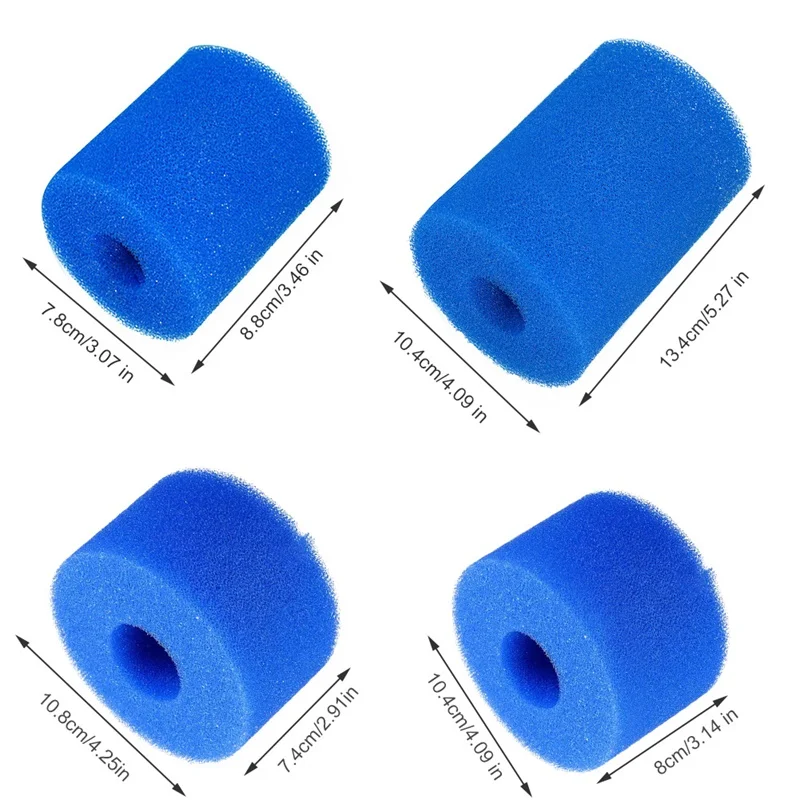 2 filtros de esponja reutilizables de espuma lavable para Intex tipo A