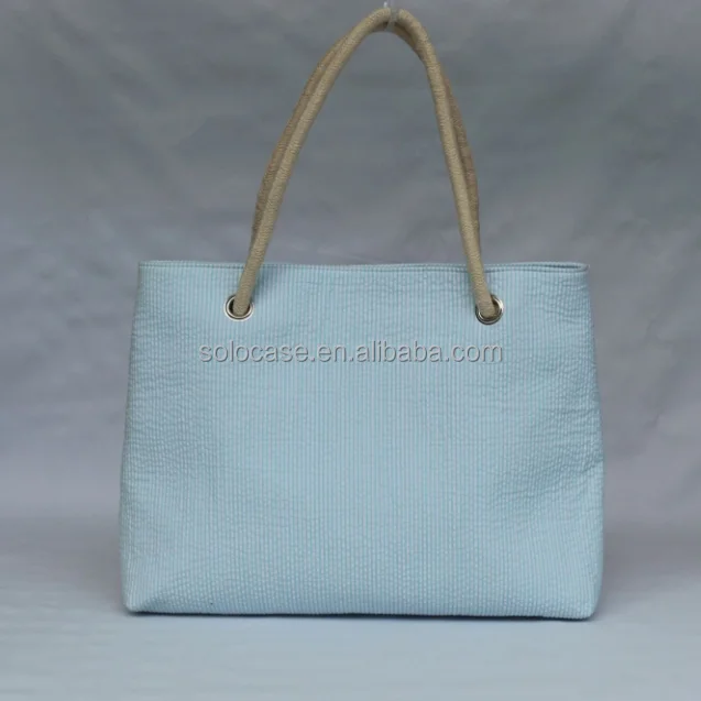 Recycled Cotton Seersucker Women's Tote Bag