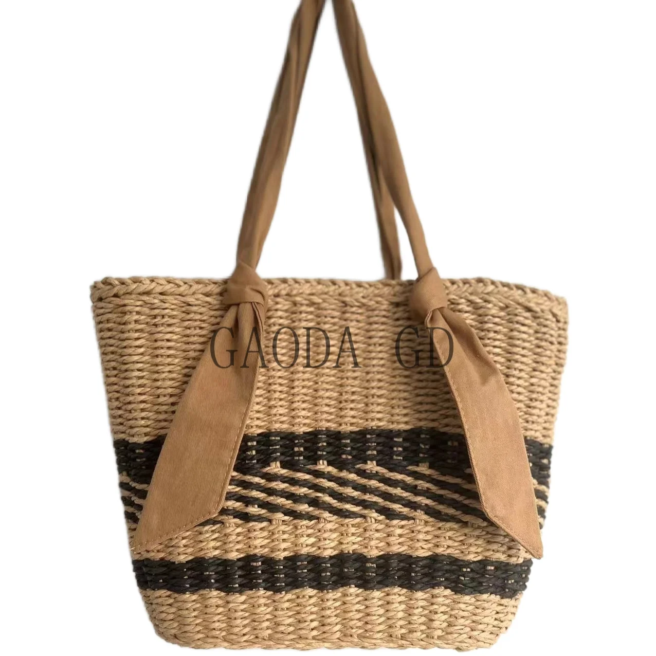 D D Wholesale New Fashion Mixed-colors Straw Handbag Simple Paper String Tote Bag for Women Shoulder Bag