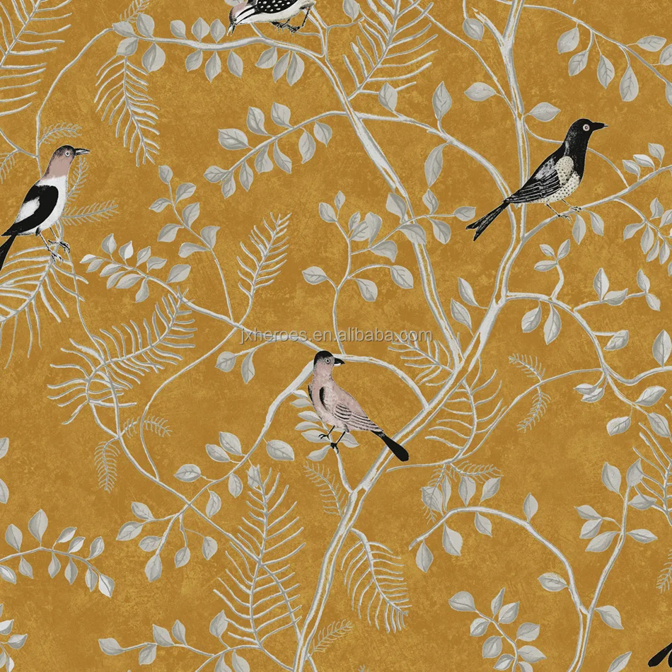 Exquisite Chinese Style Bird Magpie Tree Pattern Wall Paper 3D Home Decoration Mural Wallpaper