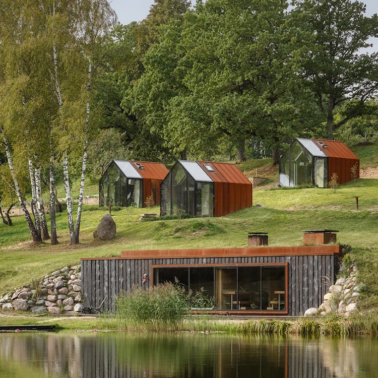 Modern Steel Cladding Design Facade Curtain Wall Corten Steel Sheeting