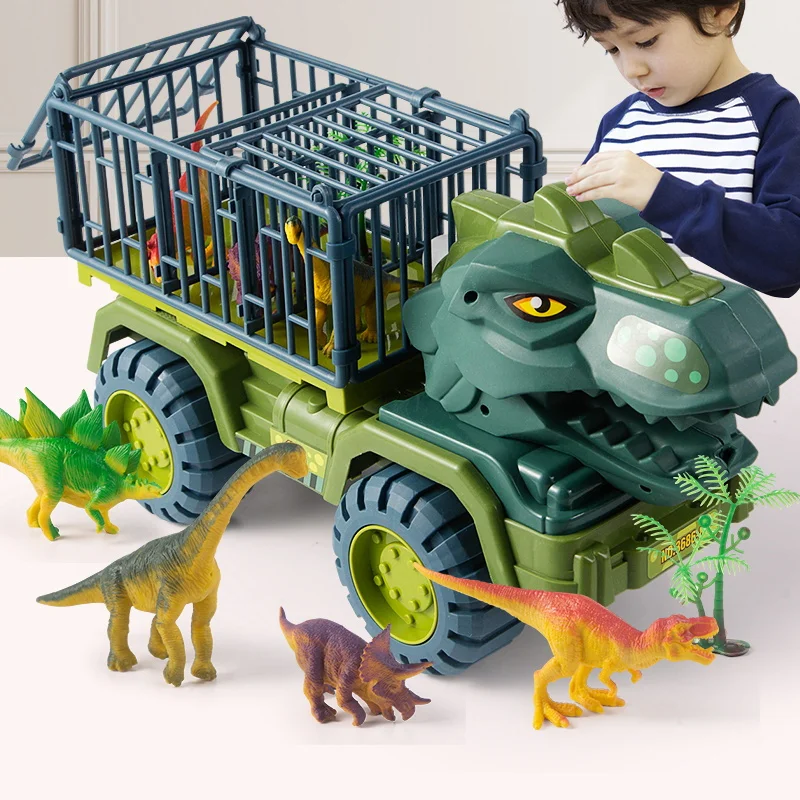 Dinosaur Play Set,Tyrannosaurus Transport Car Carrier Truck Dinosaur ...