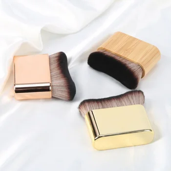 Tanning Brush Custom Logo Blend Rectangle Face Makeup Brush Big Single Rose Gold Foundation Kabuki Body Brush