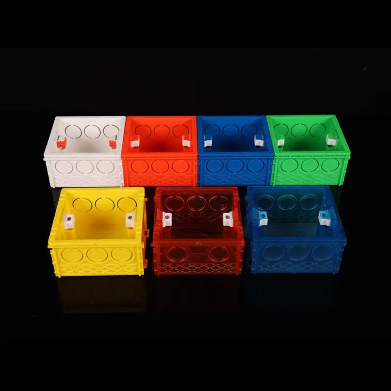 Pvc Switch Box Affordable Price square White Blue Red Pvc Electrical Wall Switch Box for Conduit Fittings Junction Box