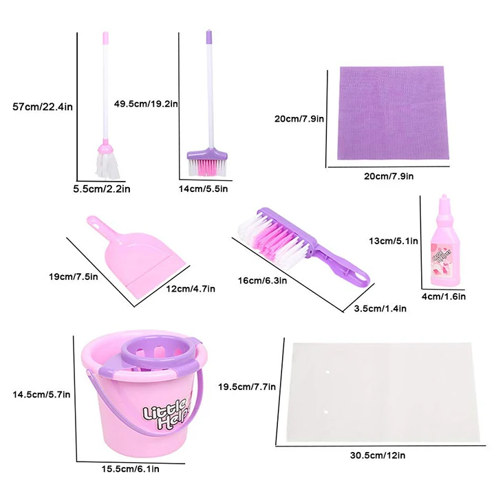 Набор инструментов для детского сада, игрушка для чистки