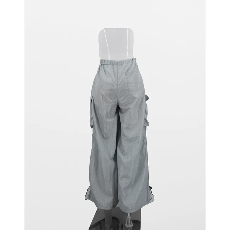 Women's Wide Leg Jumpsuit Summer Loose Fit Floor Length Overalls Sun Protection Long Pants with Adjustable Straps