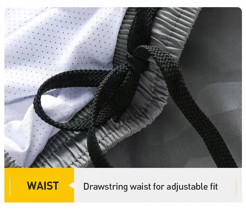 2 In 1 5 Inch Sweat Gym Shorts Men Compression Liner Woven Emed Polyester Workout Double Layer Mesh Shorts821_voghion.com
