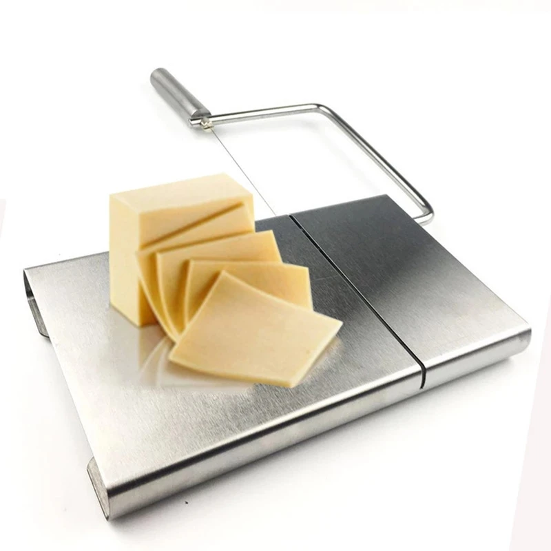 Cheese Butter Slicer Double Stainless Steel Wire Cutter Tool Plastic Handle