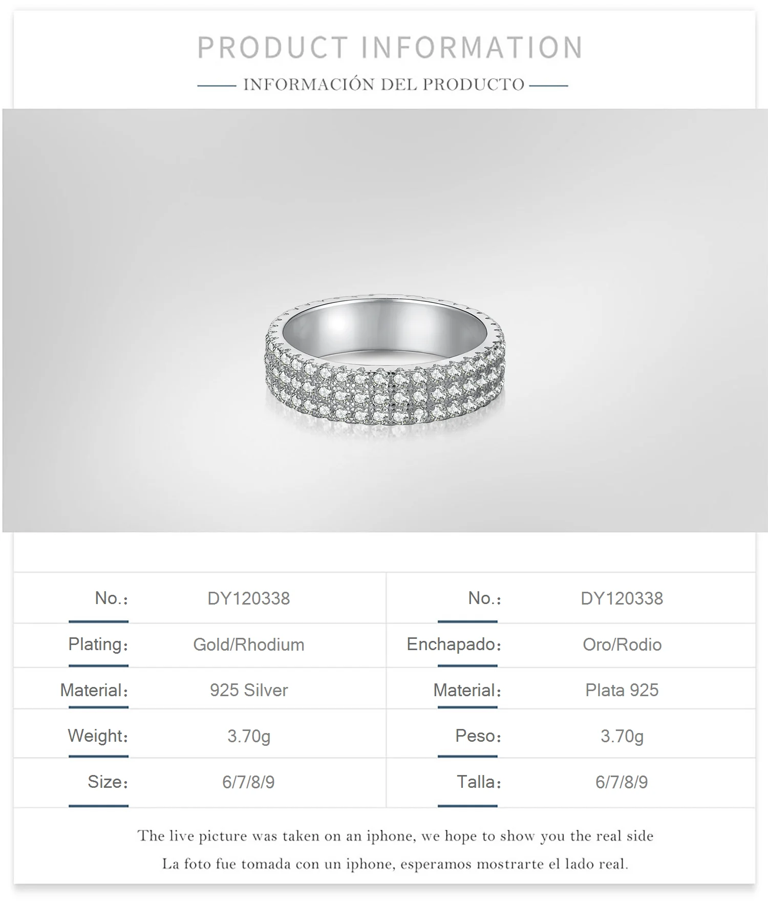 KAKODIY 925 Sterling Silver Ring Sparkling Full Cubic Zirconia Zirconia Mixed Multi-Row Ring Eternity Engagement Wedding Ring detail 1