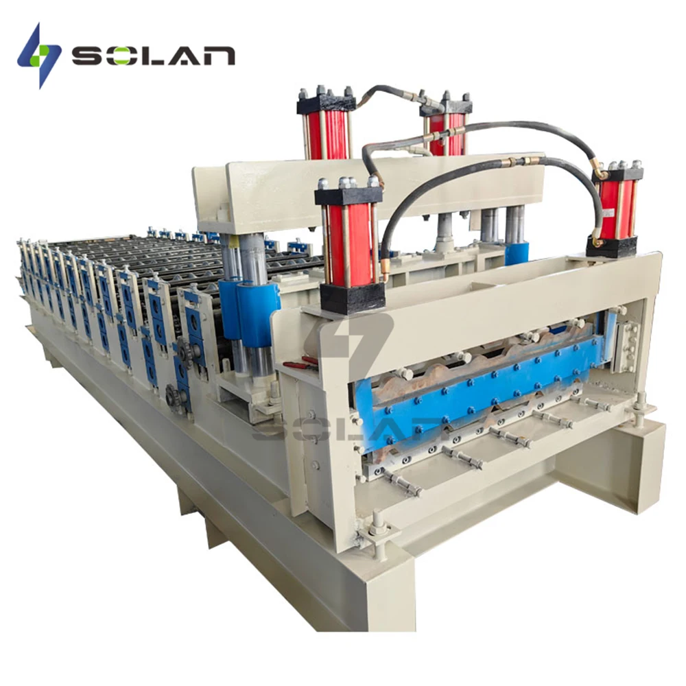 Full Automatic Double Layer Corrugated Roof IBR Trapezoidal Roof Roll Forming Machine