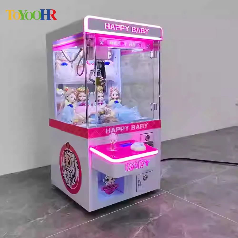 ミニ英語学習おもちゃ クレーンゲーム機 220V コイン式 真鍮製アーケード メタルキャビネット 人形掴み機