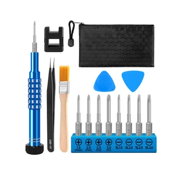 Universal 17 pieces household small screw batch precision repair tool screwdriver set