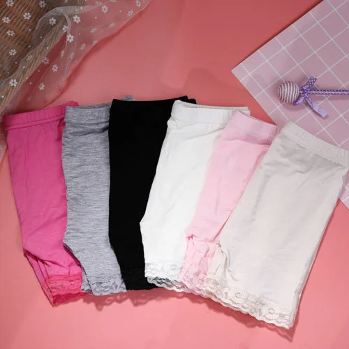 Summer New Super Soft Girls Pants Anti Light Modal Breathable Safety Panties Stretchy Lace Student Girls Legging Shorts